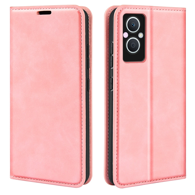 For OPPO A96 5G Retro-skin Magnetic Suction Leather Phone Case