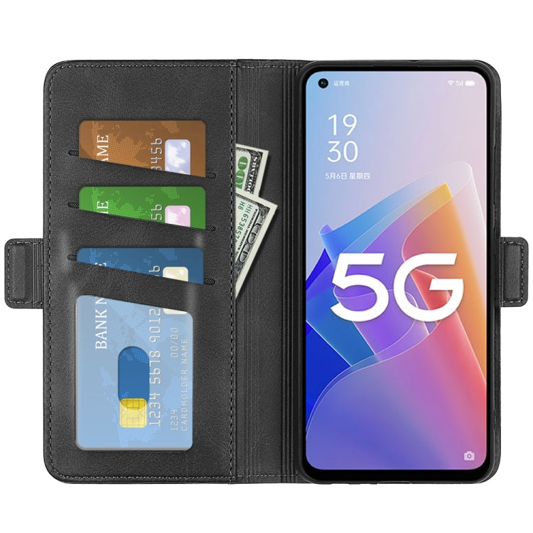 For OPPO A96 5G Dual-side Magnetic Buckle Leather Phone Case