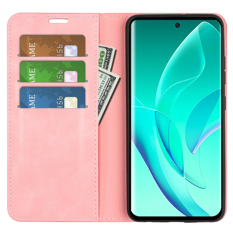 For Honor 60 Retro-skin Magnetic Suction Leather Phone Case