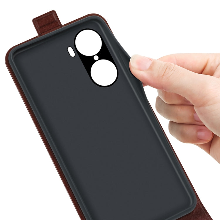 For Honor 60 R64 Texture Single Vertical Flip Leather Phone Case