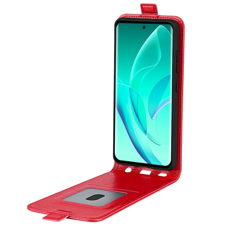 For Honor 60 Pro R64 Texture Single Vertical Flip Leather Phone Case