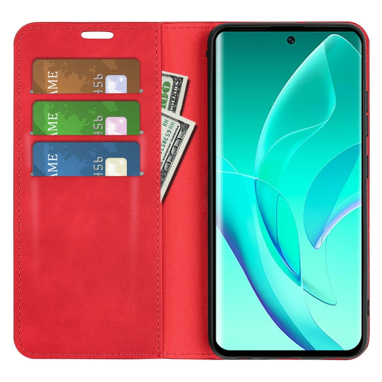 For Honor 60 Pro Retro-skin Magnetic Suction Leather Phone Case