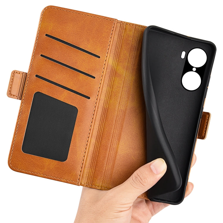 For Honor 60 Pro Dual-side Magnetic Buckle Leather Phone Case