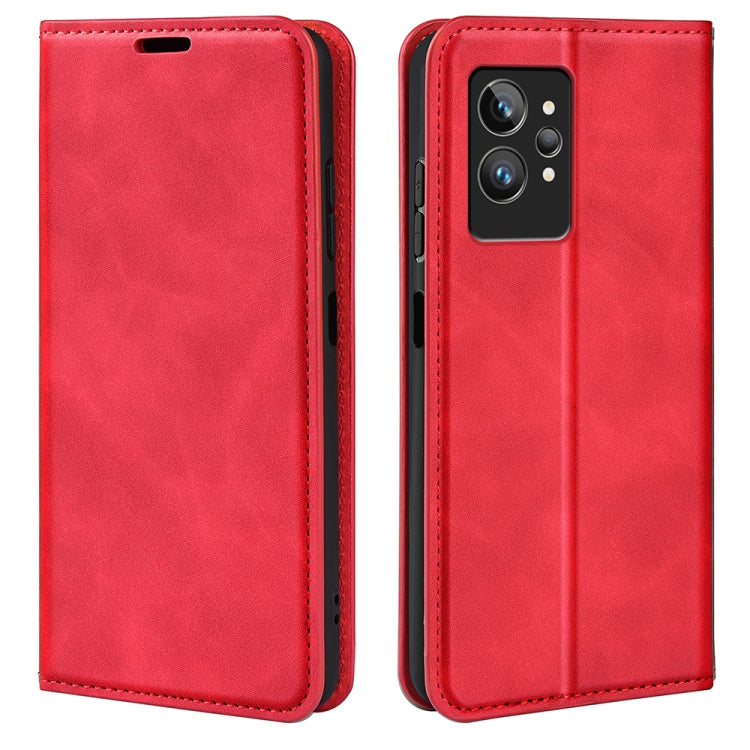 For OPPO Realme GT2 Pro 5G Retro-skin Magnetic Suction Leather Phone Case