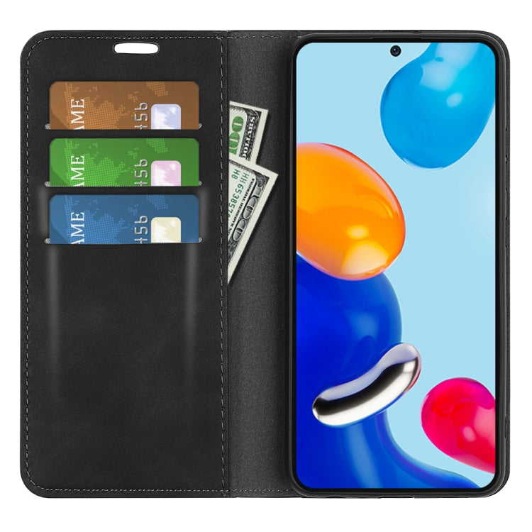 For Xiaomi Redmi Note 11 4G / Note 11S Retro-skin Magnetic Suction Leather Phone Case