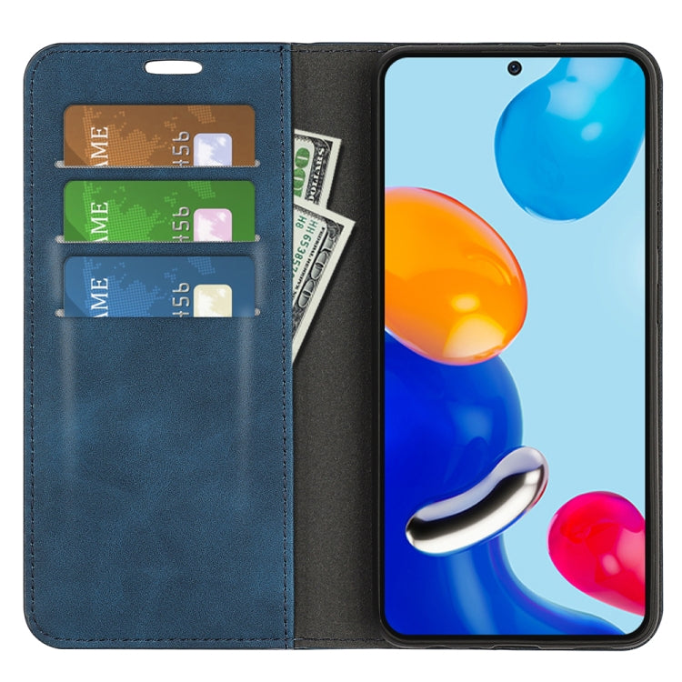 For Xiaomi Redmi Note 11 4G / Note 11S Retro-skin Magnetic Suction Leather Phone Case