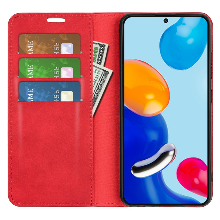For Xiaomi Redmi Note 11 4G / Note 11S Retro-skin Magnetic Suction Leather Phone Case