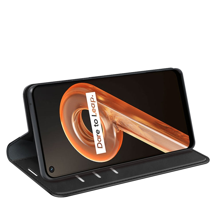 For OPPO Realme 9i Retro-skin Magnetic Suction Leather Phone Case