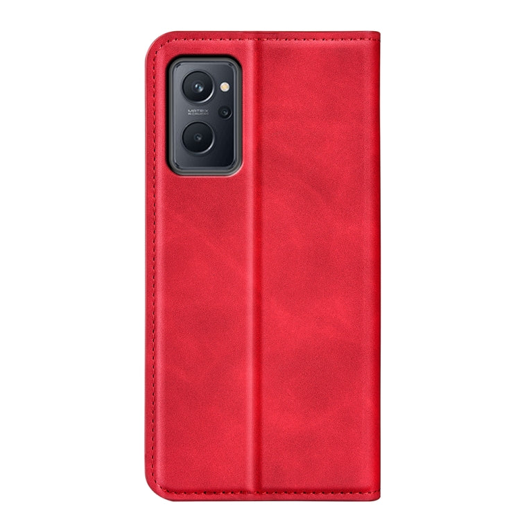 For OPPO Realme 9i Retro-skin Magnetic Suction Leather Phone Case