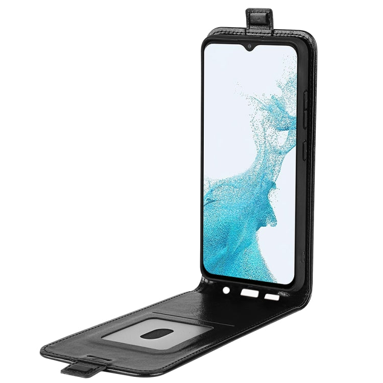 For Samsung Galaxy A23 5G R64 Texture Vertical Flip Leather Phone Case