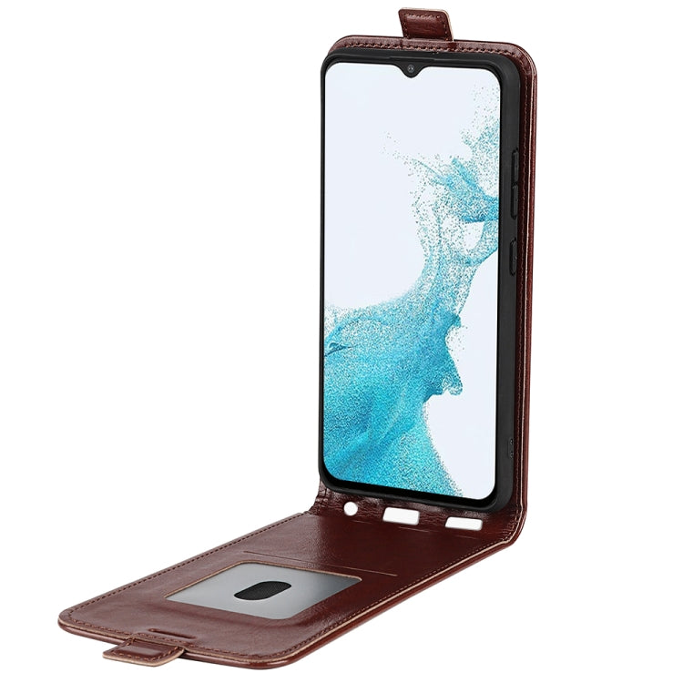 For Samsung Galaxy A23 5G R64 Texture Vertical Flip Leather Phone Case