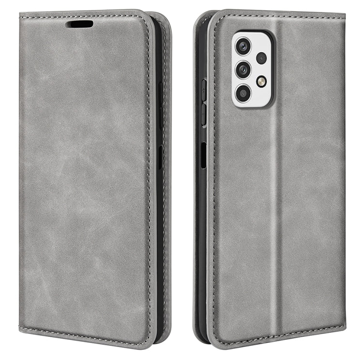 For Samsung Galaxy A23 5G Retro-skin Magnetic Suction Leather Phone Case