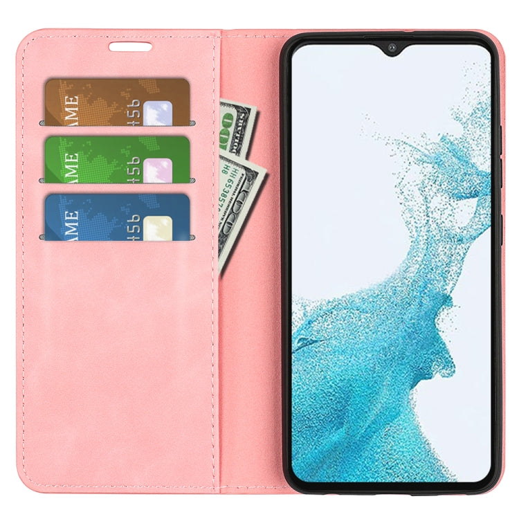 For Samsung Galaxy A23 5G Retro-skin Magnetic Suction Leather Phone Case