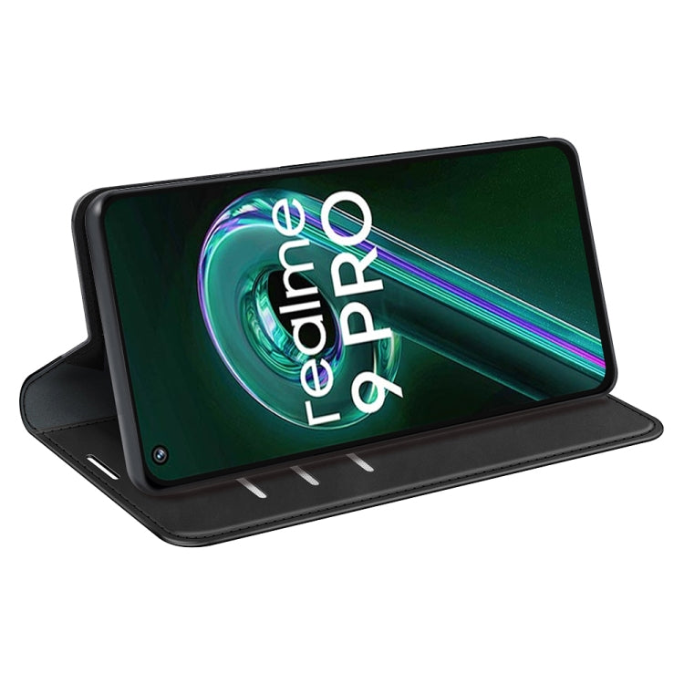 For OPPO Realme 9 Pro Retro-skin Magnetic Suction Leather Phone Case
