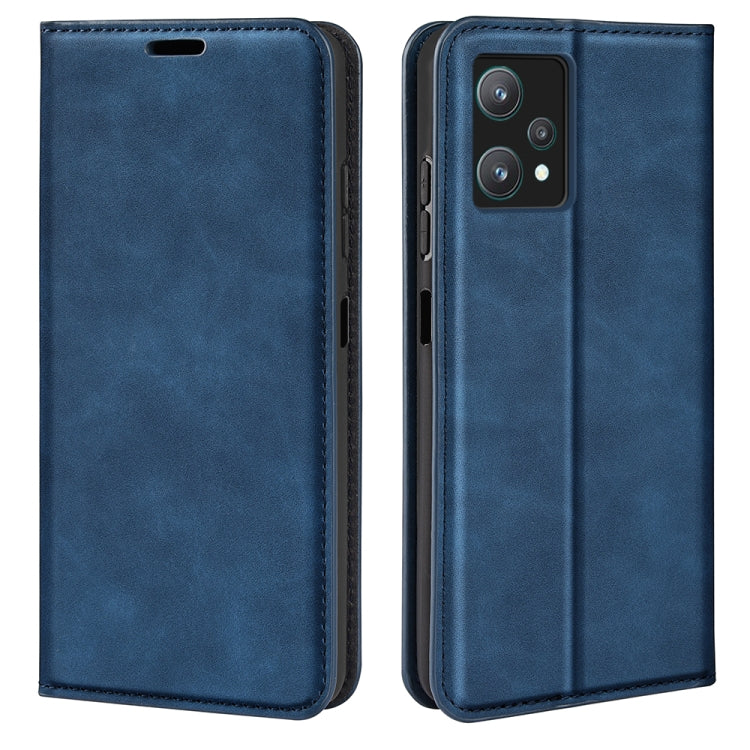 For OPPO Realme 9 Pro Retro-skin Magnetic Suction Leather Phone Case