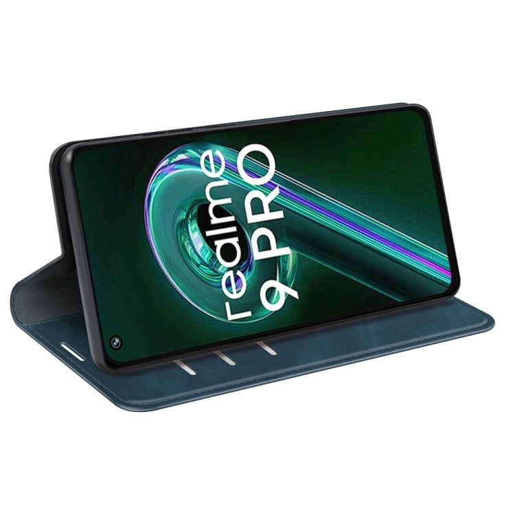 For OPPO Realme 9 Pro Retro-skin Magnetic Suction Leather Phone Case