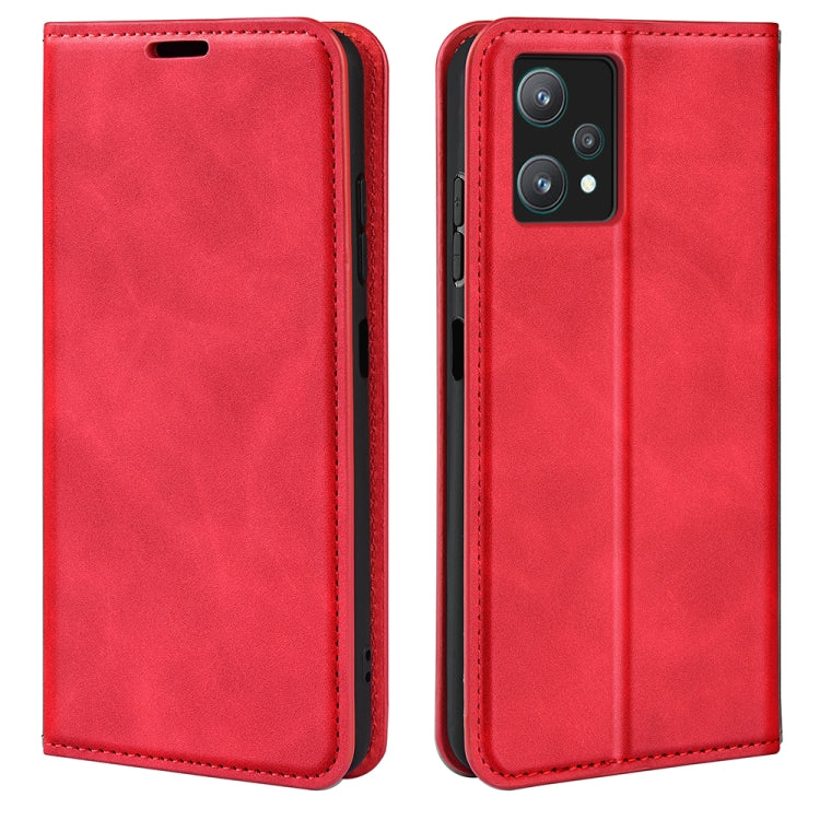 For OPPO Realme 9 Pro Retro-skin Magnetic Suction Leather Phone Case