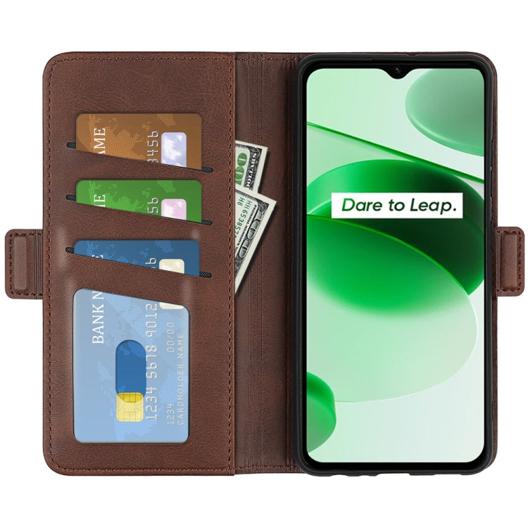 For OPPO Realme C35 Dual-side Magnetic Buckle Leather Phone Case