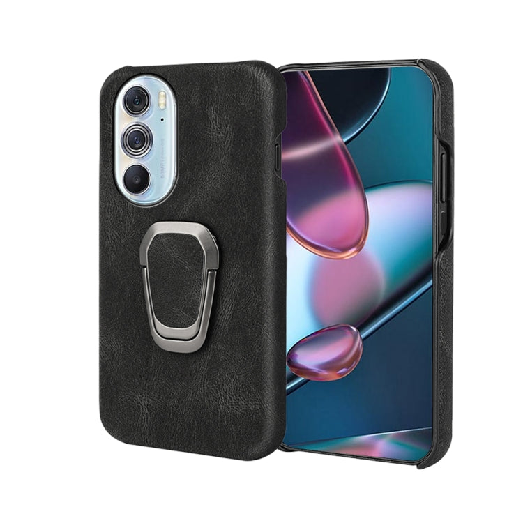 For Motorola Moto Edge X30 Ring Holder PU Phone Case