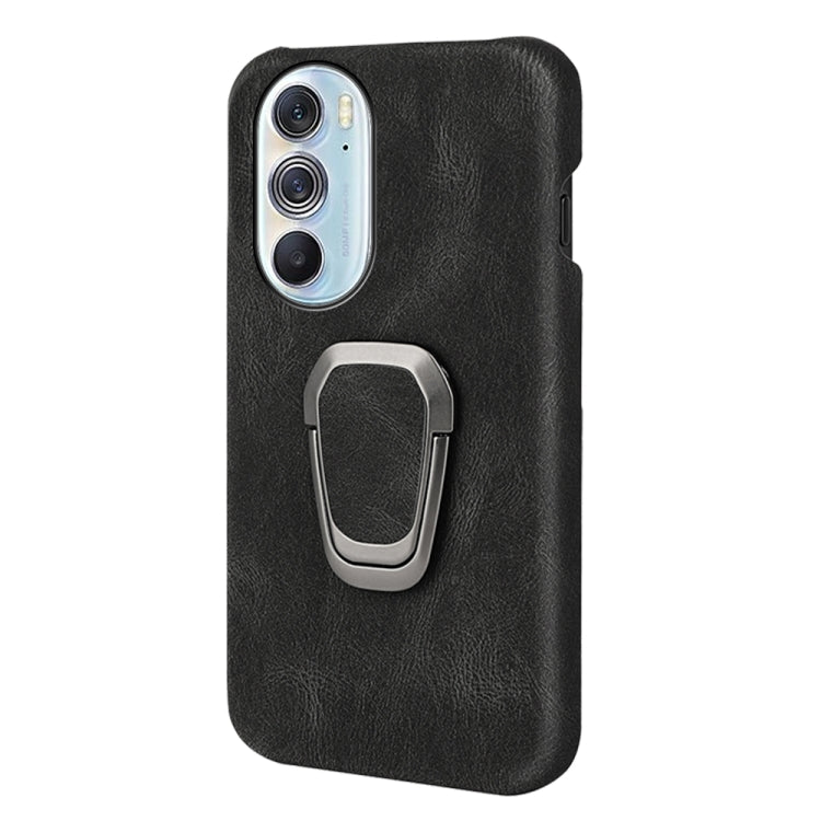 For Motorola Moto Edge X30 Ring Holder PU Phone Case