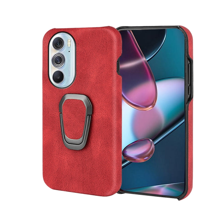 For Motorola Moto Edge X30 Ring Holder PU Phone Case
