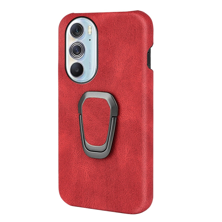 For Motorola Moto Edge X30 Ring Holder PU Phone Case