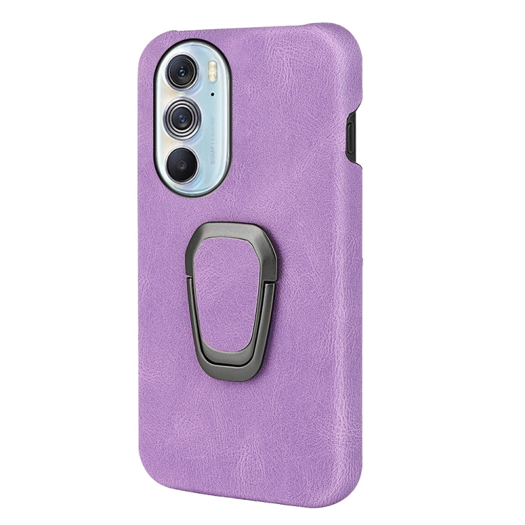 For Motorola Moto Edge X30 Ring Holder PU Phone Case
