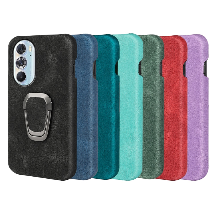 For Motorola Moto Edge X30 Ring Holder PU Phone Case