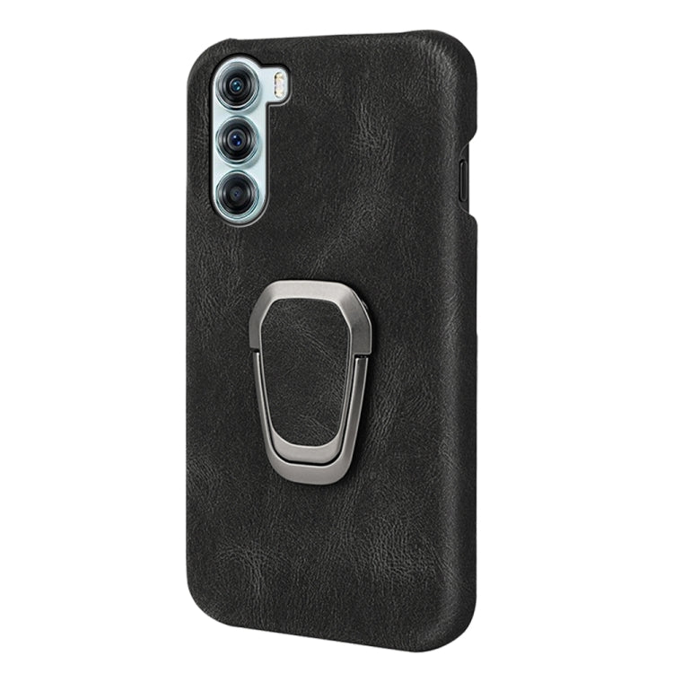 For Motorola Moto Edge S30 Ring Holder PU Phone Case
