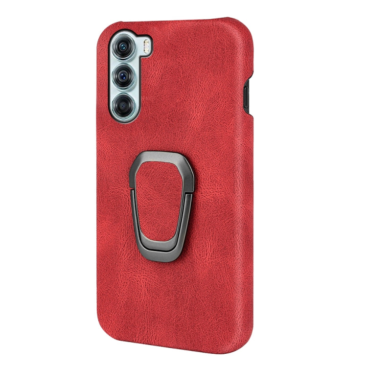 For Motorola Moto Edge S30 Ring Holder PU Phone Case