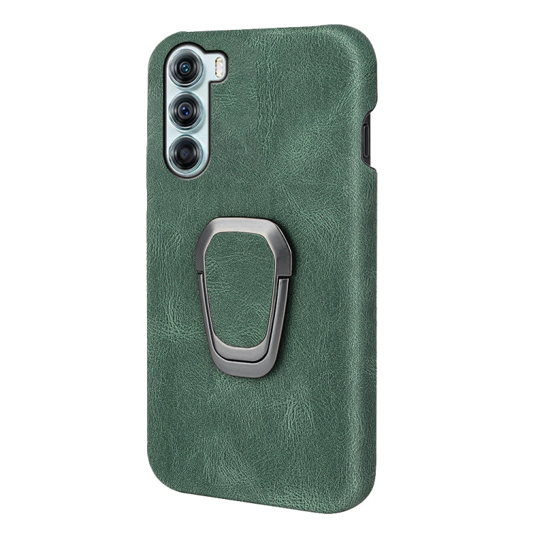 For Motorola Moto Edge S30 Ring Holder PU Phone Case