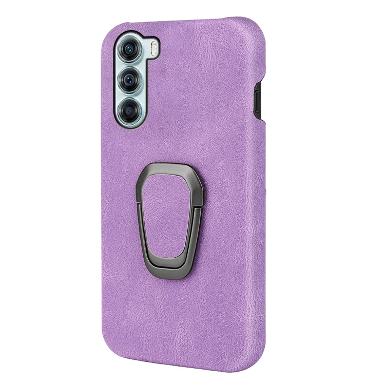 For Motorola Moto Edge S30 Ring Holder PU Phone Case