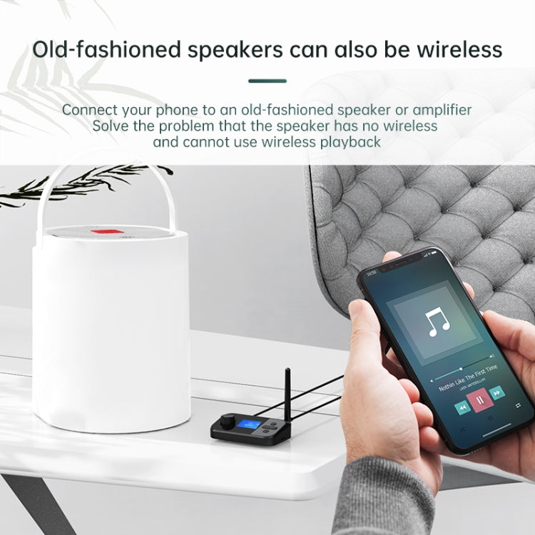 BT-C41 Fiber Optic Coaxial Bluetooth 5.0 Audio Receiver & Transmitter with Display