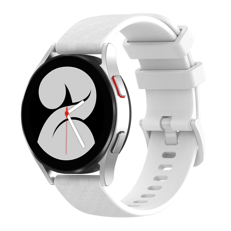 For Huawei Watch GT2 42mm 20mm Carbon Fiber Striped Silicone Watch Band
