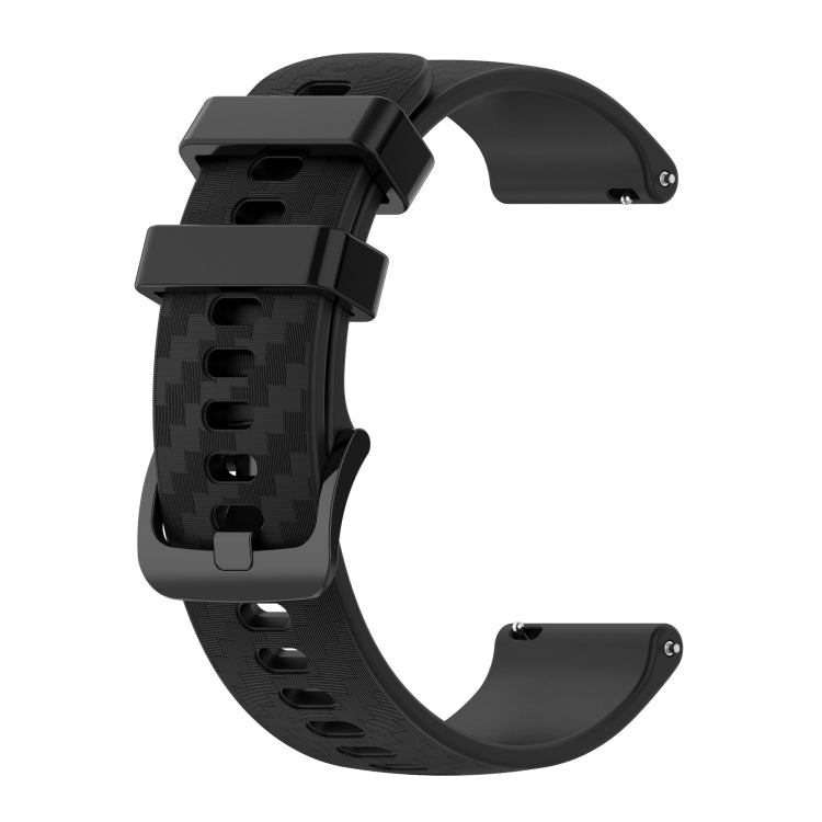 For Huawei Watch GT2 42mm 20mm Carbon Fiber Striped Silicone Watch Band