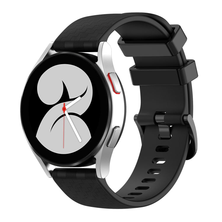 For Huawei Watch GT2 42mm 20mm Carbon Fiber Striped Silicone Watch Band