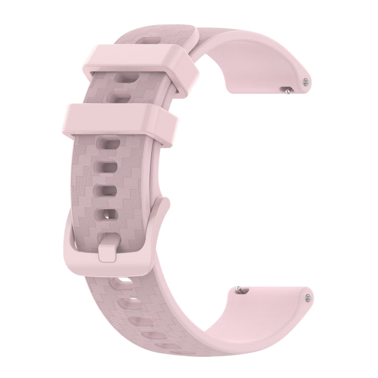 For Huawei Watch 2 20mm Carbon Fiber Striped Silicone Watch Band