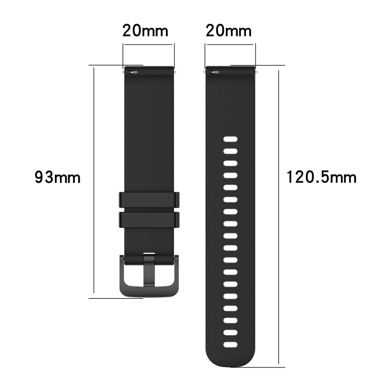 For Huawei Watch 2 20mm Carbon Fiber Striped Silicone Watch Band
