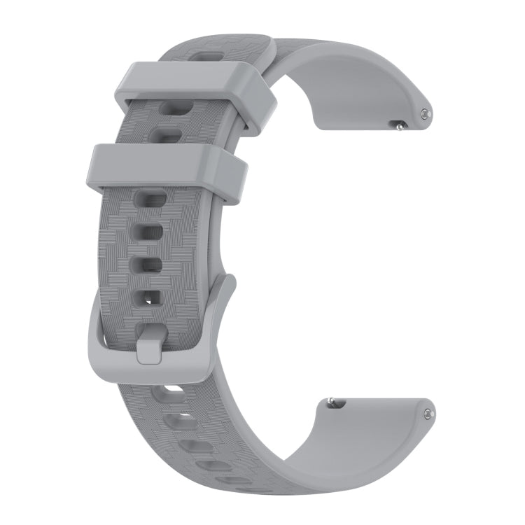 For Garmin Vivomove3 20mm Carbon Fiber Striped Silicone Watch Band