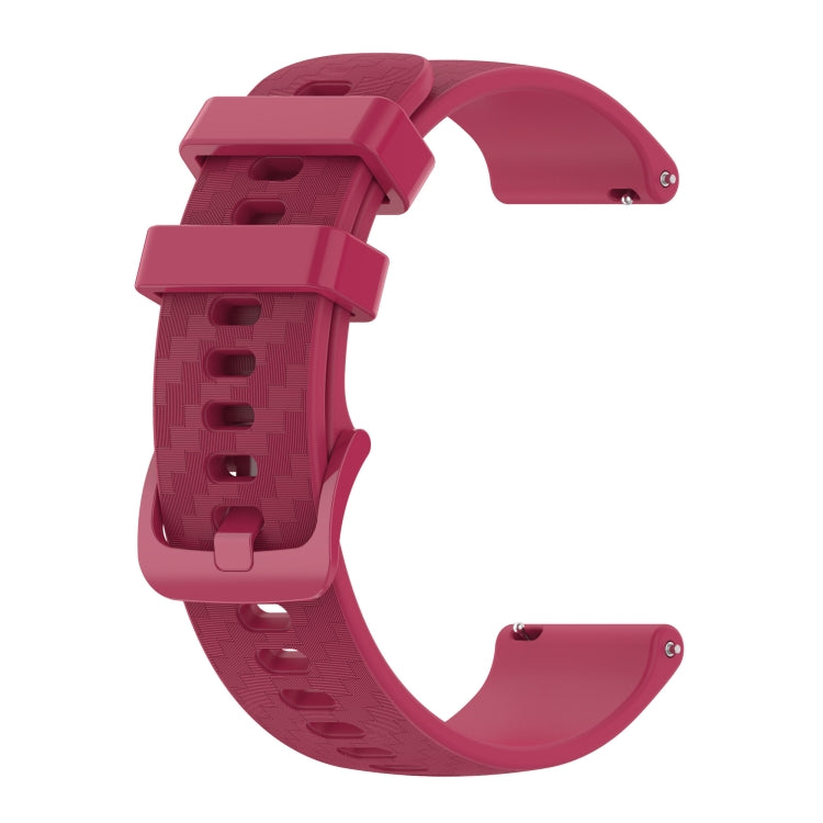 For Garmin Forerunner 645 Music 20mm Carbon Fiber Striped Silicone Watch Band