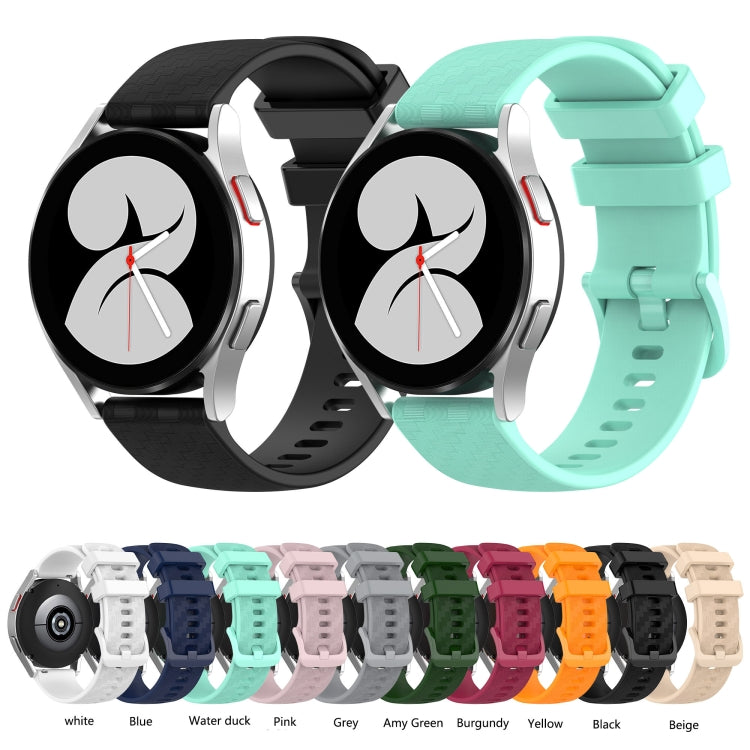 For Garmin Forerunner 645 Music 20mm Carbon Fiber Striped Silicone Watch Band