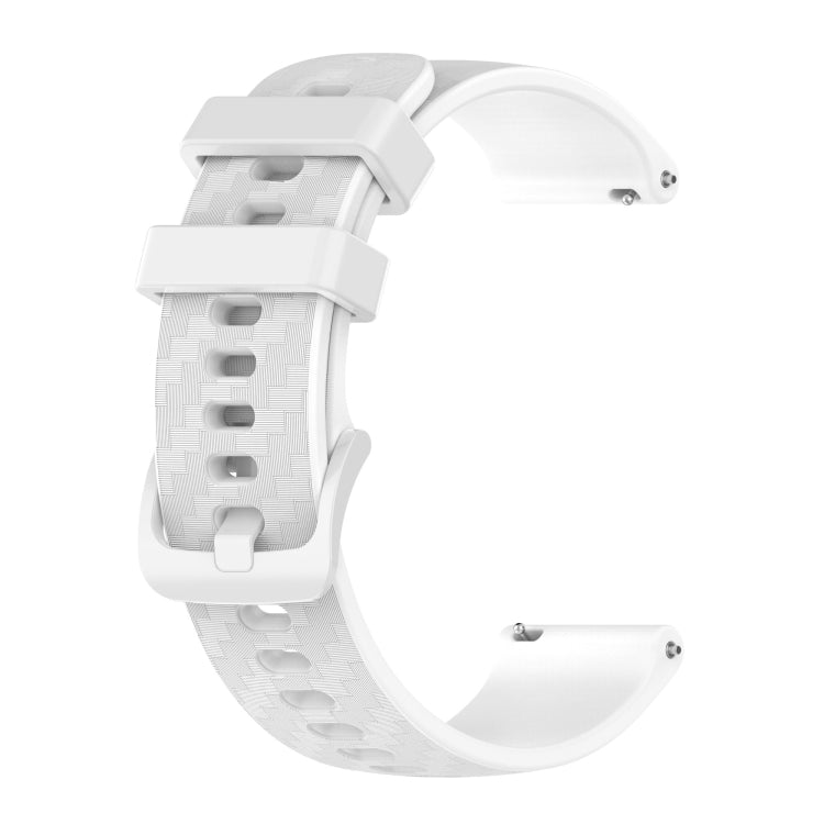 For Garmin Vivomove Style 20mm Carbon Fiber Striped Silicone Watch Band