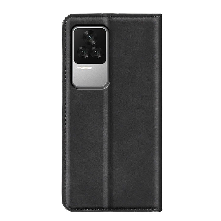 Fo  Xiaomi Redmi K50 Retro-skin Magnetic Suction Leather Phone Case