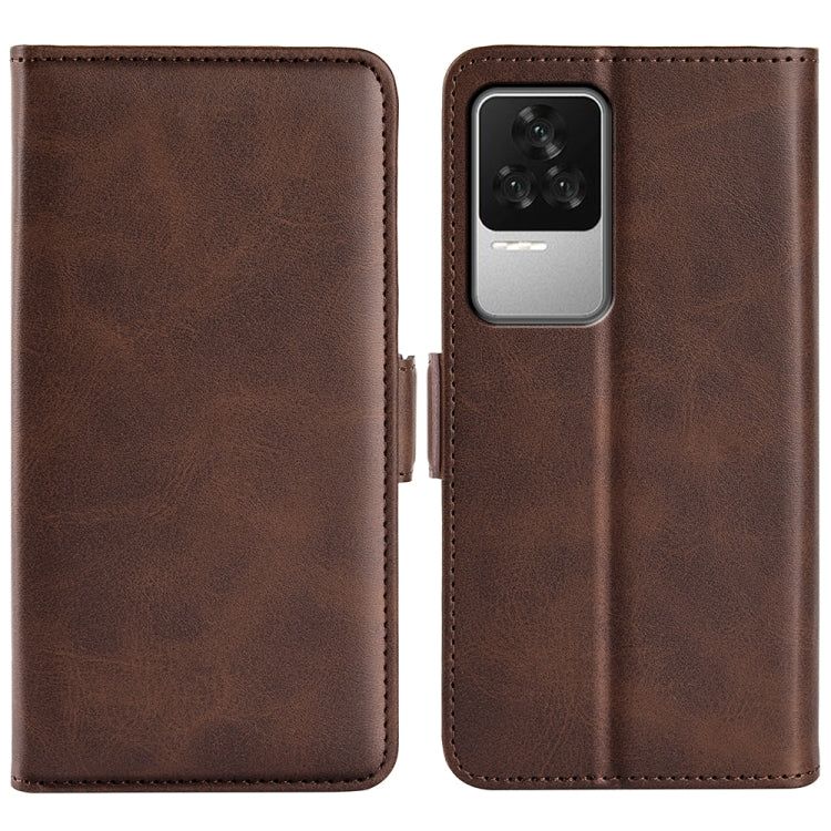 For Xiaomi Redmi K50 Dual-side Magnetic Buckle Leather Phone Case