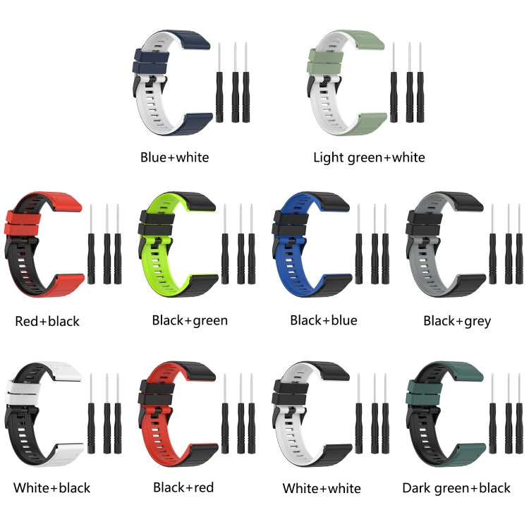 For Garmin Forerunner 945 22mm Silicone Mixing Color Watch Band