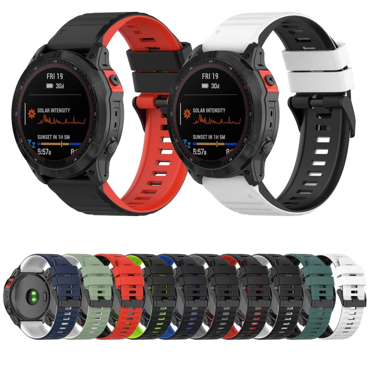 For Garmin Forerunner 945 22mm Silicone Mixing Color Watch Band