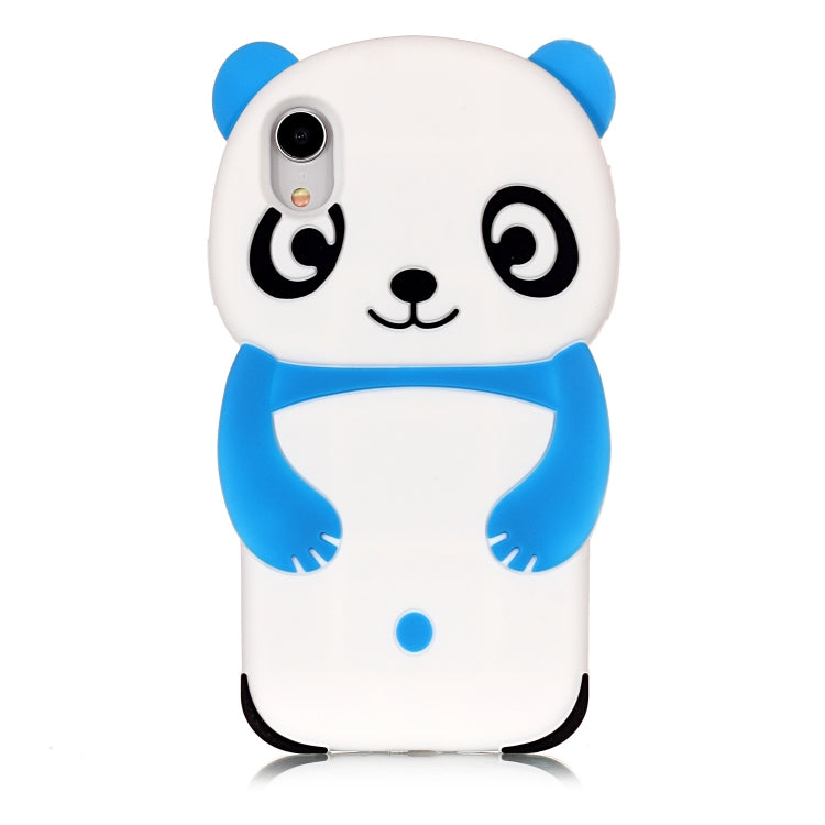 For iPhone XR Cute Panda Patterned 3D Silicone Shell