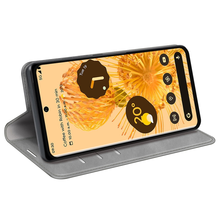 For Google Pixel 7 Retro-skin Magnetic Suction Leather Phone Case