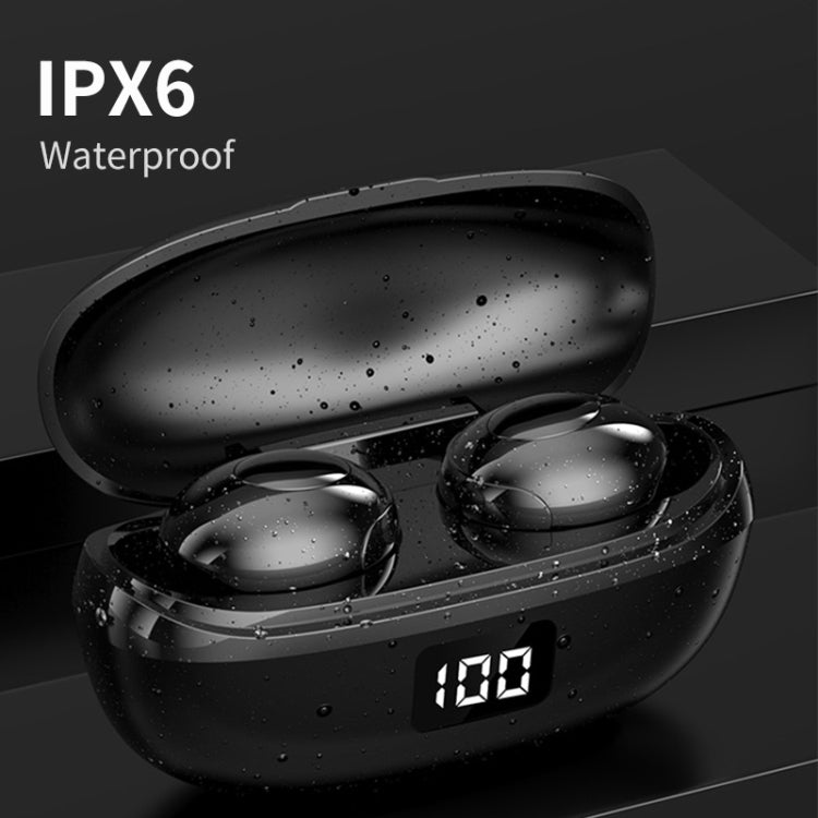 JSM-HKT6 Bluetooth 5.0 TWS Digital Display Mini In-ear Earphone with Call Noise-Cancelling