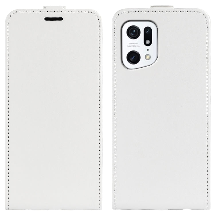 For OPPO Find X5 R64 Texture Vertical Flip Leather Phone Case